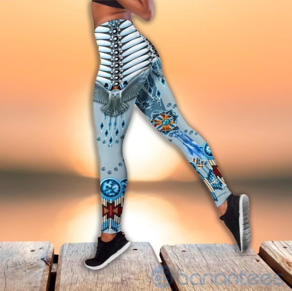 Native American White Bird Tank Top Legging Set Outfit Product Photo