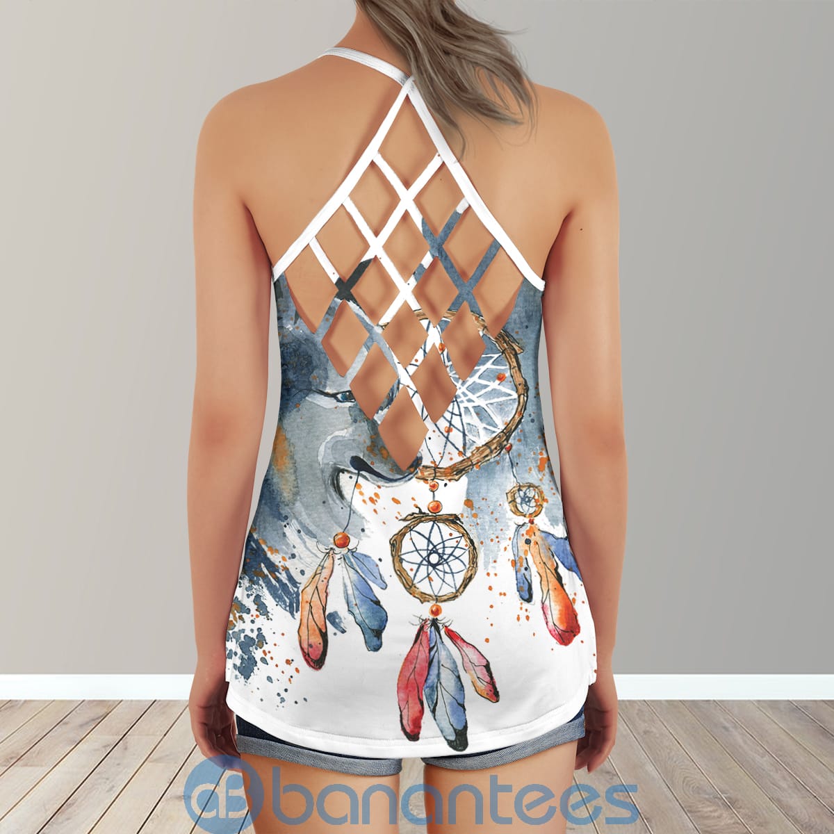 native-dream-catcher-wolf-cross-tank-top-3-lGgfd.jpg Native Dream Catcher Wolf Cross Tank Top Product Photo