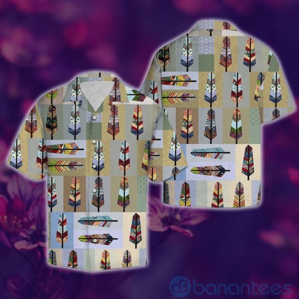 Native Feather Aloha Tropical Hawaiian Shirt Product Photo