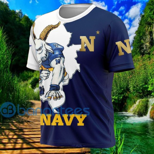 Navy Midshipmen Mascot All Over Printed 3D T Shirt Product Photo
