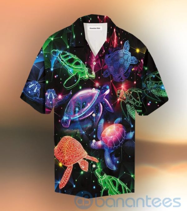 Neon Glowing Turtle Tropical Hawaiian Shirt Product Photo