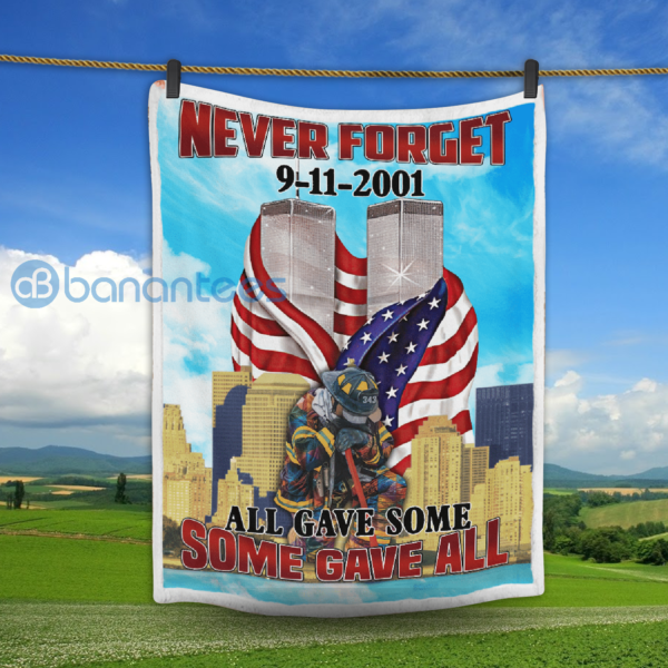 Never Forget 911 All Gave Some Some Gave All Sherpa Blanket Product Photo