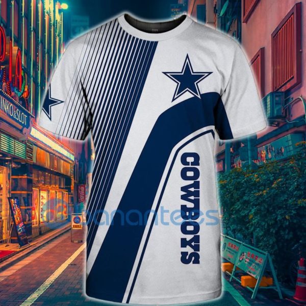 Nfl Custom Dallas Cowboys All Over Printed 3D T Shirt Product Photo