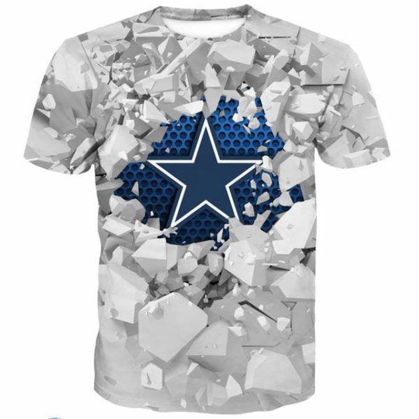 NFl Dallas Cowboys Wall Bronken Design Full Printed 3D T Shirt Product Photo