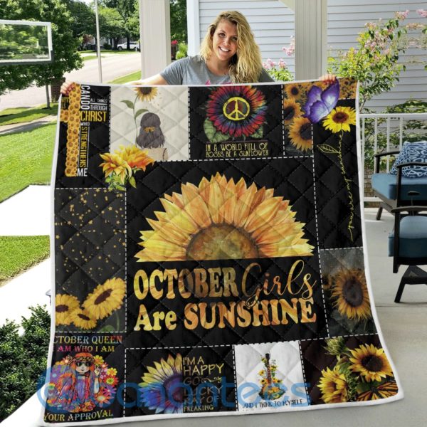October Girl Are Sunshine Quilt Blanket Product Photo