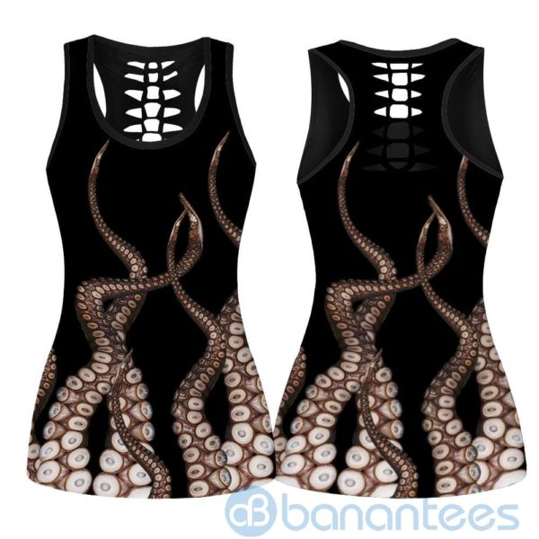 Octopus Yoga Hollow Tank And Legging Outfit Product Photo