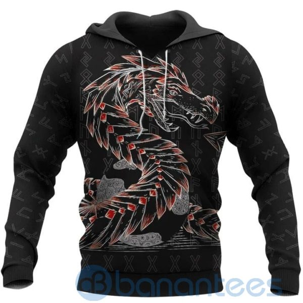 Odin And Jormungandr Viking Hoodie All Over Printed 3D Hoodie Product Photo