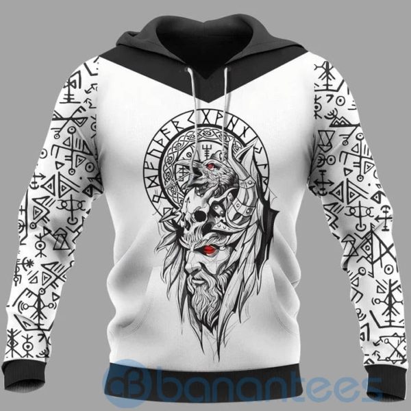 Odin Art Raven Vegvisir Viking Hoodie All Over Printed 3D Hoodie Product Photo