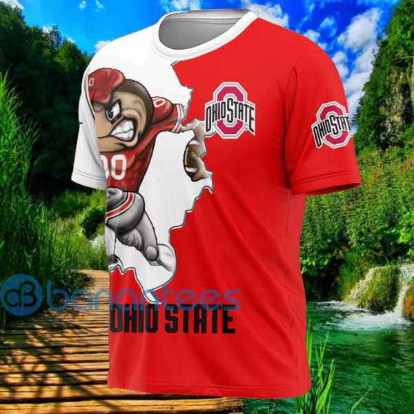 Ohio State Mascot All Over Printed 3D T Shirt Product Photo