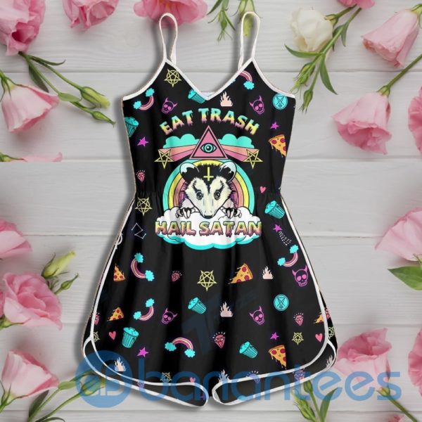 Opossum Eat Trash Hail Satan Rompers For Women Product Photo