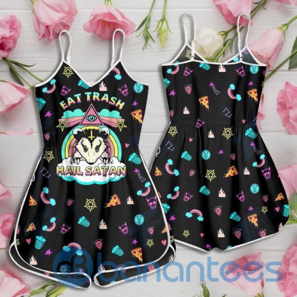 Opossum Eat Trash Hail Satan Rompers For Women Product Photo