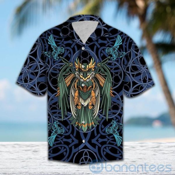 Owl Blue Mandala Vikings Tropical Hawaiian Shirt Product Photo
