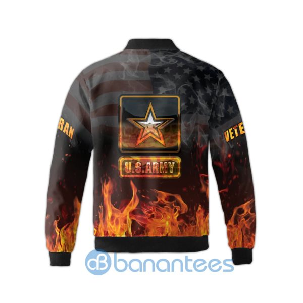 Pariot Day US ARMY Veteran Fire Fireman Fleece Bomber Jacket Product Photo