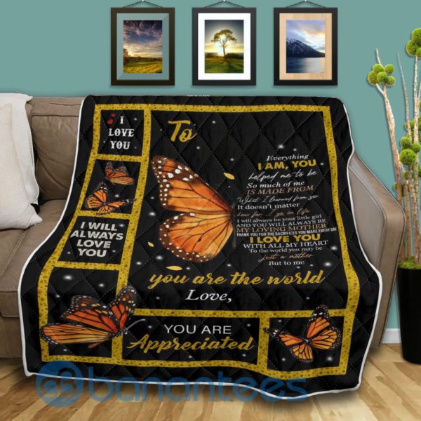 Personalized Butterfly Blanket Quilt Product Photo