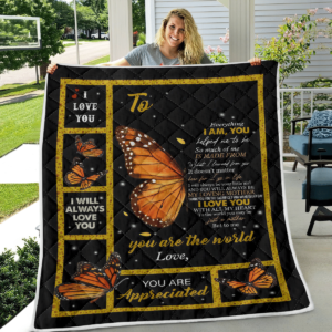 Personalized Butterfly Blanket Quilt Product Photo