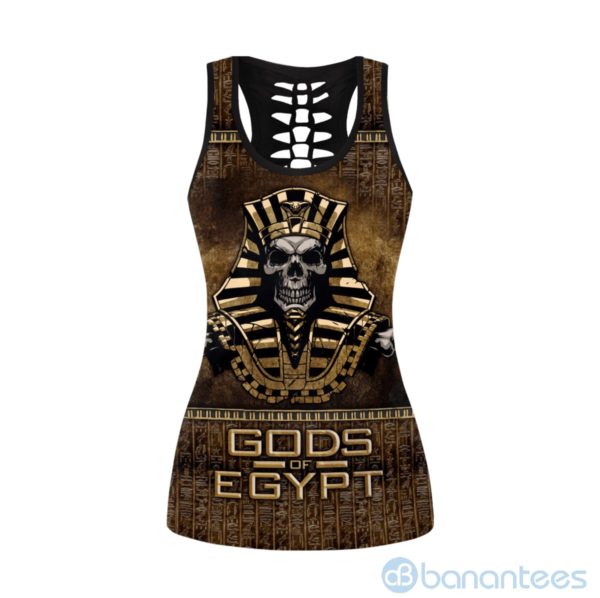 Pharaoh Skull Ancient Egypt Tank Top Legging Set Outfit Product Photo