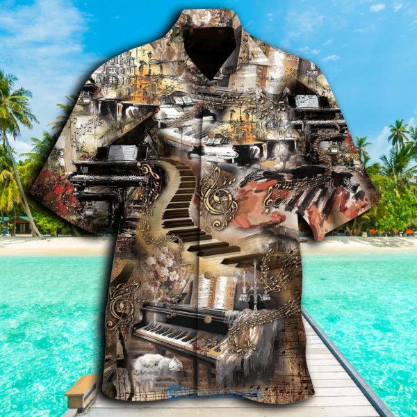 Piano Shirt The Piano Is Able To Communicate Music Hawaiian Shirt Summer Hawaiian Product Photo