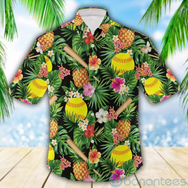 Pineapple Softball Hawaiian Shirt Product Photo