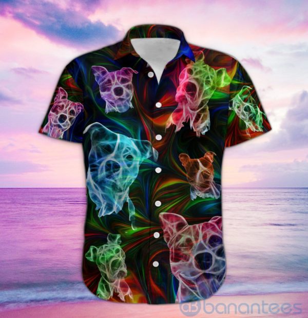 Pitbull Fantasy Colorful Hawaiian Shirt Product Photo