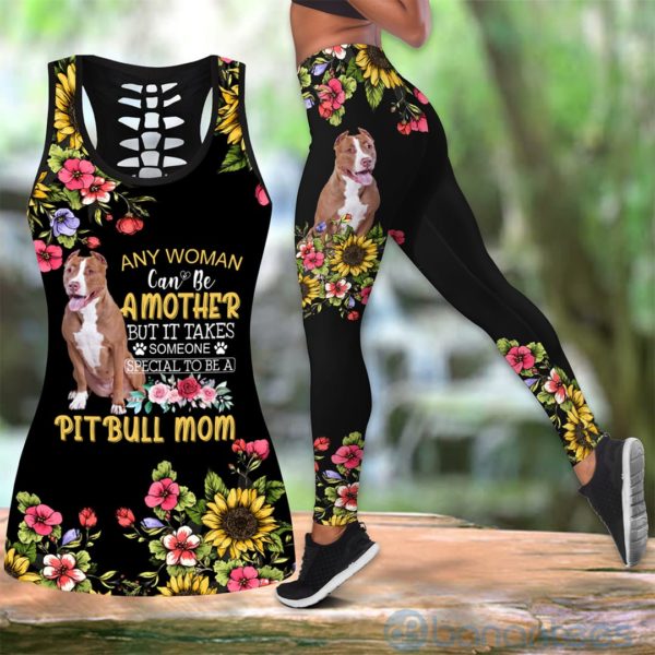 Pitbull Flowers Tank Top Legging Set Outfit Product Photo