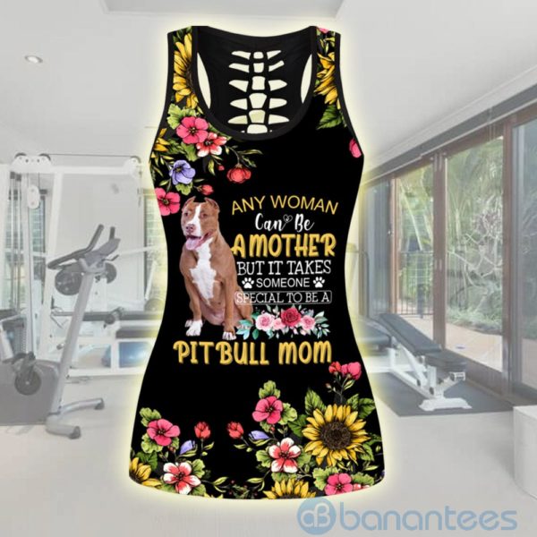 Pitbull Flowers Tank Top Legging Set Outfit Product Photo