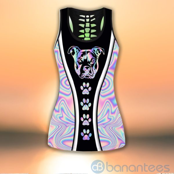 Pitbull Paw Hollow Tank Top Legging Set Outfit Product Photo