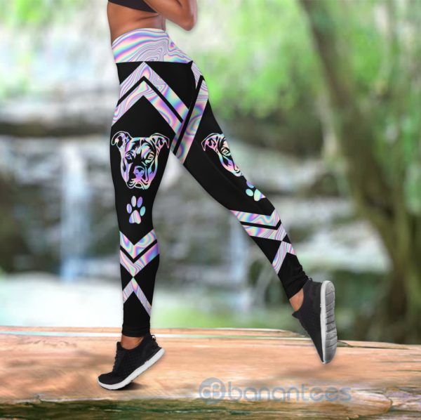 Pitbull Paw Hollow Tank Top Legging Set Outfit Product Photo