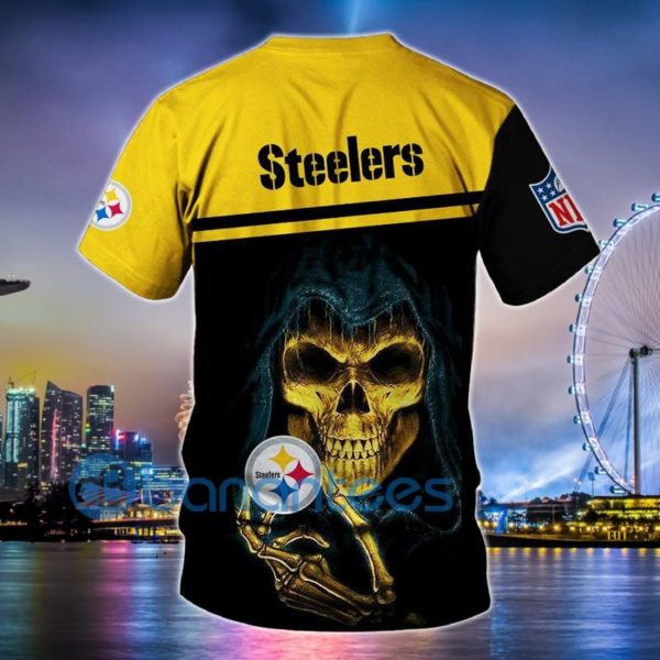 Pittsburgh Steelers Tee Shirt Skull 3d 3D T Shirt Short Sleeves Product Photo