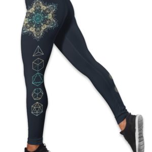 Platonic Crystal Yoga Hollow Tank And Legging Outfit Product Photo