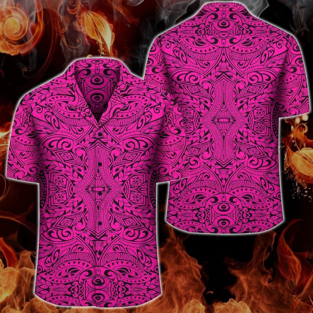polynesian-design-culture-pink-hawaii-shirt-summer-hawaiian-1-1RLL6.jpg Polynesian Design Culture Pink Hawaii Shirt Summer Hawaiian Product Photo