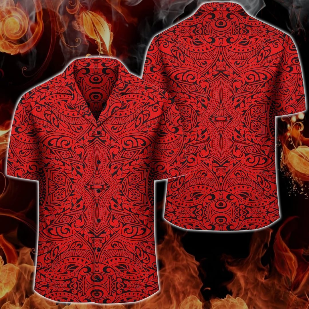 polynesian-design-culture-red-hawaii-shirt-summer-hawaiian-1-iXfUT.jpg Polynesian Design Culture Red Hawaii Shirt Summer Hawaiian Product Photo