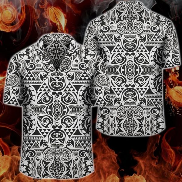 Polynesian Design Kakau Turtle Hawaii Shirt Summer Hawaiian Product Photo