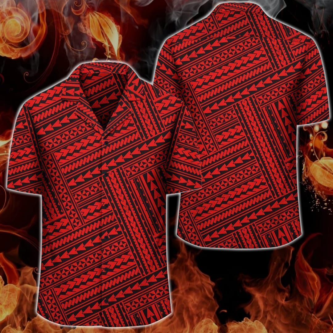 polynesian-design-nation-red-hawaii-shirt-summer-hawaiian-1-f2A8H.jpg Polynesian Design Nation Red Hawaii Shirt Summer Hawaiian Product Photo