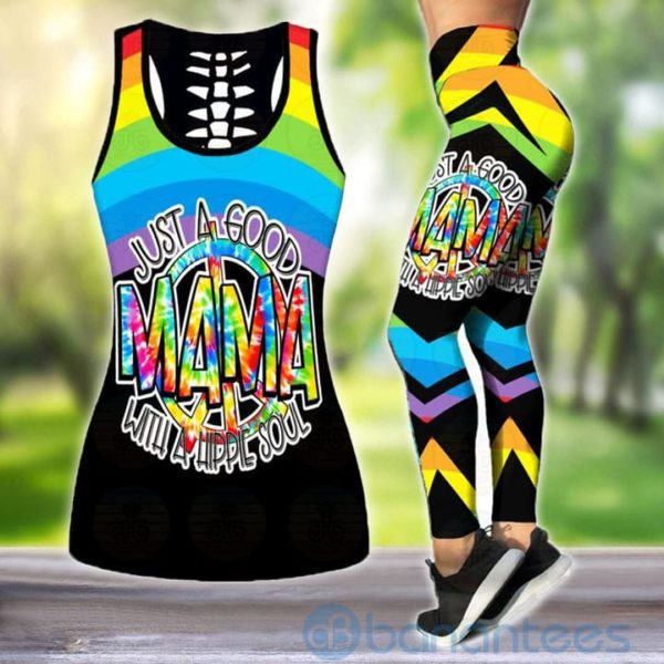 Premium Hippe Just A Good Mama Tank Top Legging Set Outfit Product Photo