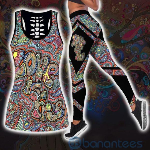 Premium Love It Free Tank Top Legging Set Outfit Product Photo