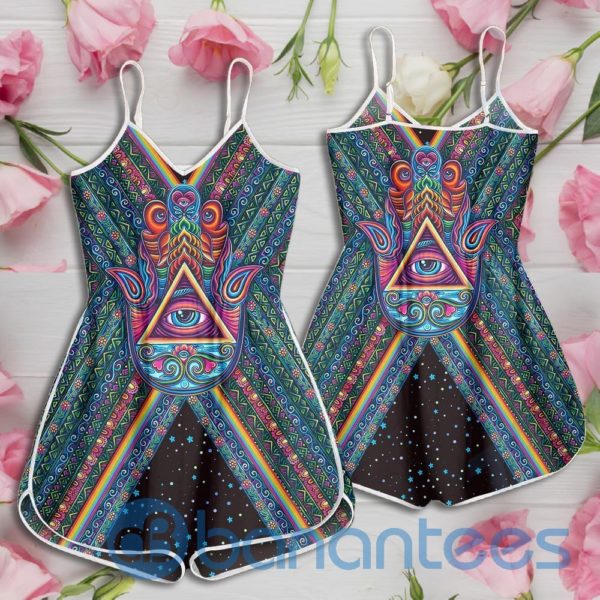 Psychedelic Hamsa Rompers For Women Product Photo