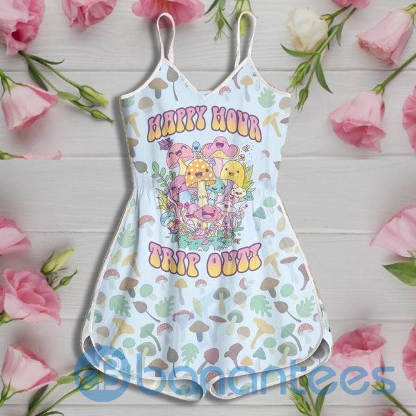 Psychedelic Happy Mushrooms Rompers For Women Product Photo