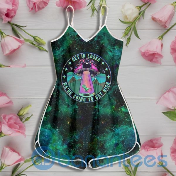 Psychedelic Magic Mushrooms Alien Dinosaur Rompers For Women Product Photo