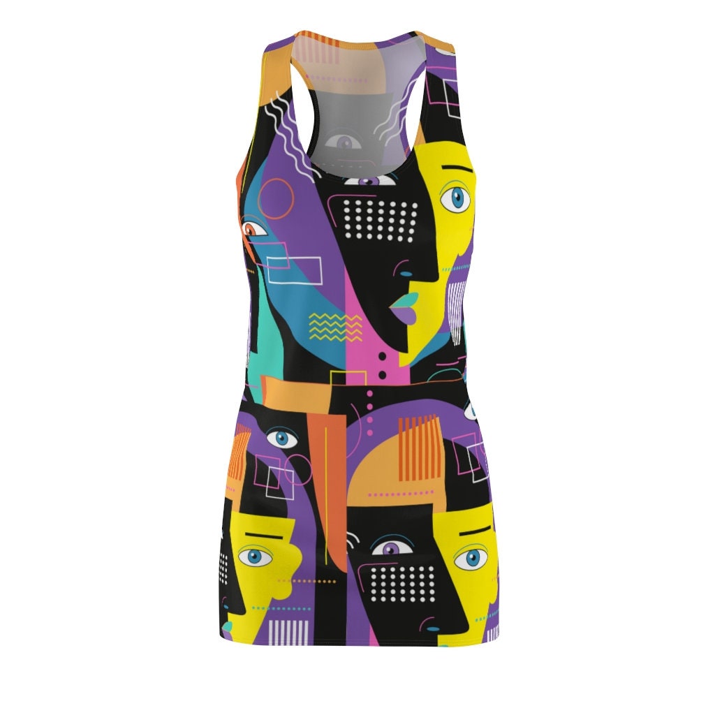 psychedelic-trippy-art-racerback-dress-for-women-1-32iIh.jpg Psychedelic Trippy Art Racerback Dress For Women Product Photo