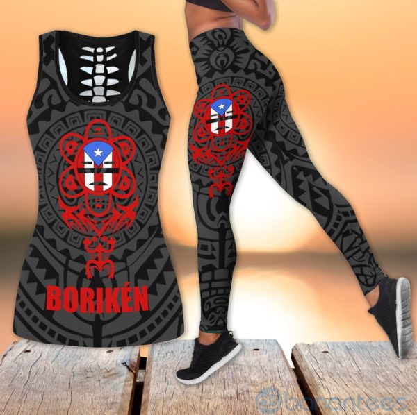 Puerto Rico Boriken Hollow Tank And Legging Outfit Product Photo