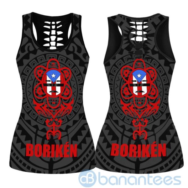 Puerto Rico Boriken Hollow Tank And Legging Outfit Product Photo