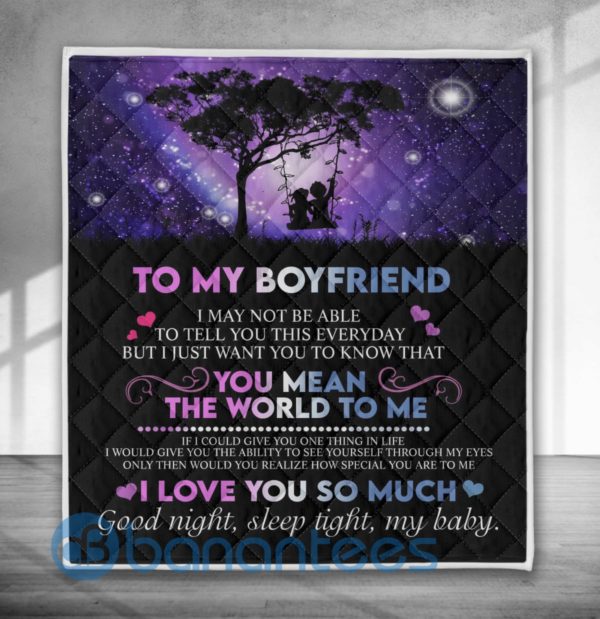 Quilt Blanket for Boyfriend, Gift For Boyfriend Quilt Blanket Product Photo