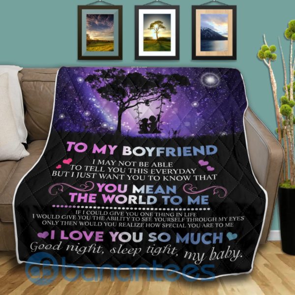 Quilt Blanket for Boyfriend, Gift For Boyfriend Quilt Blanket Product Photo