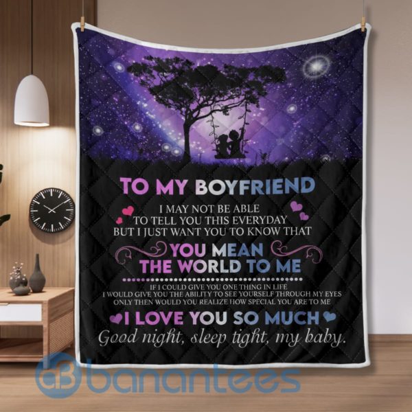 Quilt Blanket for Boyfriend, Gift For Boyfriend Quilt Blanket Product Photo