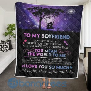 Quilt Blanket for Boyfriend, Gift For Boyfriend Quilt Blanket Product Photo