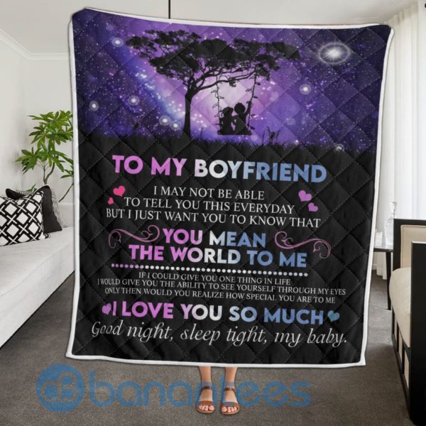 Quilt Blanket for Boyfriend, Gift For Boyfriend Quilt Blanket Product Photo