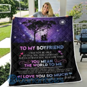 Quilt Blanket for Boyfriend, Gift For Boyfriend Quilt Blanket Product Photo