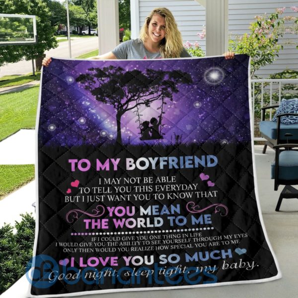 Quilt Blanket for Boyfriend, Gift For Boyfriend Quilt Blanket Product Photo