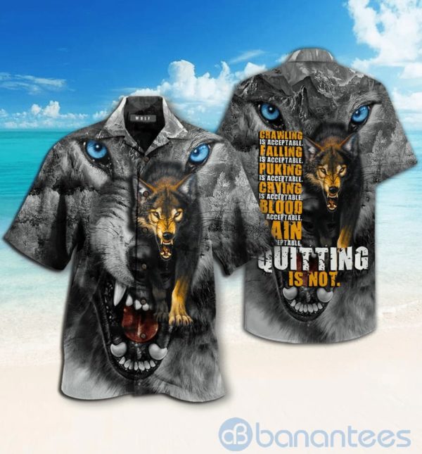 Quitting Is Not Wolf Tropical Hawaiian Shirt Product Photo