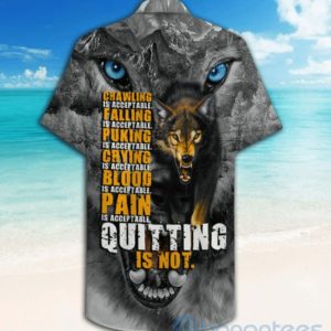 Quitting Is Not Wolf Tropical Hawaiian Shirt Product Photo